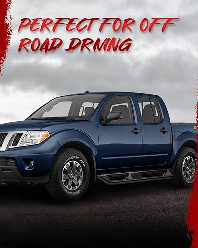 Miniatura 7 de KYX Estribos y escalones Nerf Bars para Nissan Titan Crew Cab 2004-2024, un par de escalones laterales de puerta de automóvil de 5 pulgadas, barras