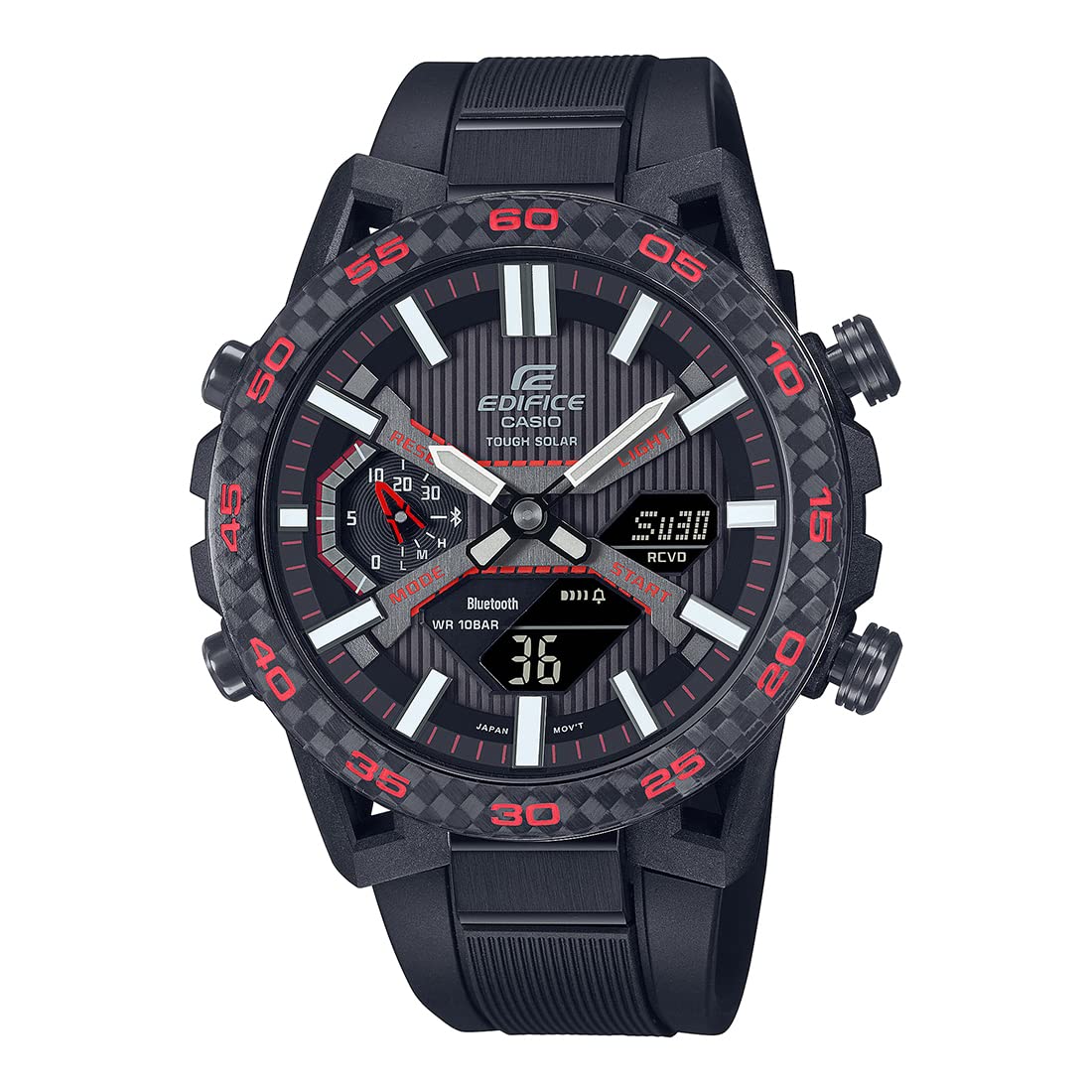 Casio Edifice ECB-2000PB-1ADF Black Analog-Digital Dial Black Resin Strap Mens Watch Smartphone Link Tough Solar ED563 (B0BK8SXQ52) Amazon Price History, Amazon Price Tracker
