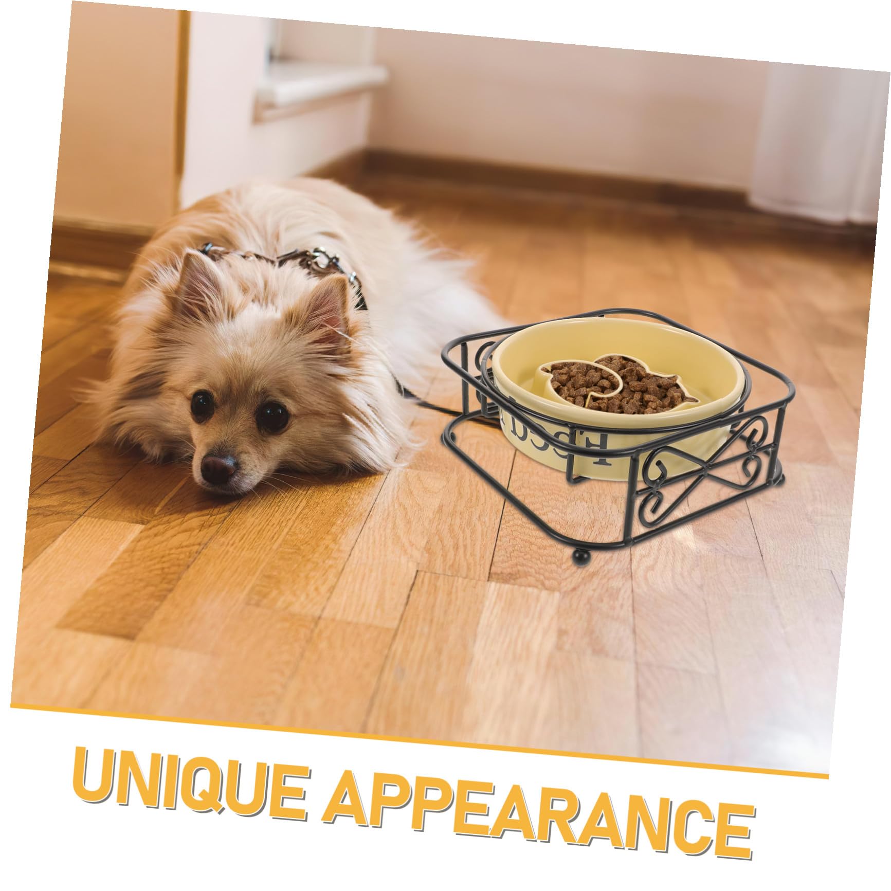 Ciotola Slow Feeder per Cani in Ceramica Rialzata, Ciotola per Gatti, Base Antiscivolo, Design Stabile Anti-ribaltamento, per Casa e Decorazione, per Gatti e Gattini