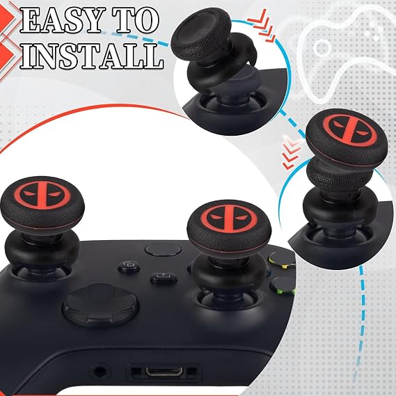 FPS Kelebek Uzatma ve Baskı Kauçuk Silikon Kavrama Kapağı 2 Set Xbox Serisi X/S ve Xbox One Kumandası için (Ölümsüz)