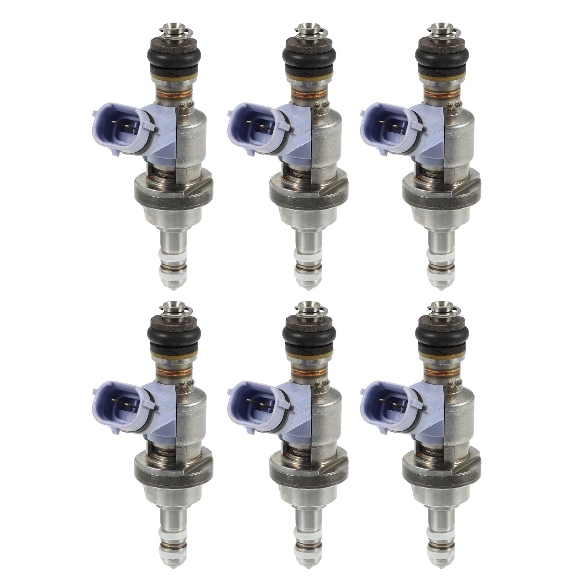 – Unifizz 6 Pcs Fuel Injector Nozzle Replacement for Lexus GS350, IS350, LS460 2007-2017, OE 23209-31030, 23250-31030, Silver Tone