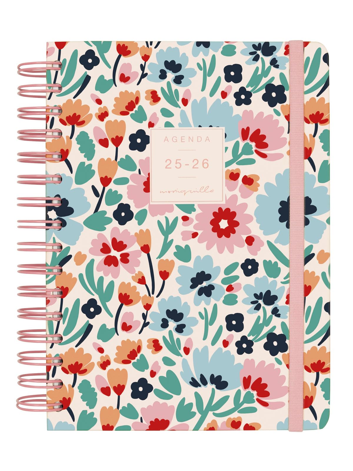 Finocam - Agenda Moniquilla Year 2025 2026 1 Day Page September 2025- August 2026 (12 months) Dahlia Spanish