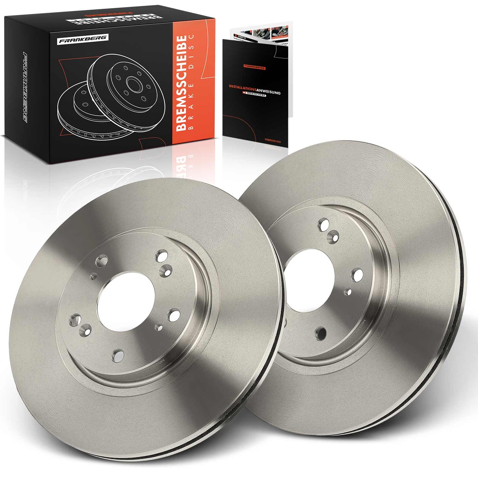 Frankberg 2 discos de freno delanteros ventilados Ø300mm 45251SEAE30 | Compatible con: Accord VII Tourer CM CN ,Accord VII CL CN