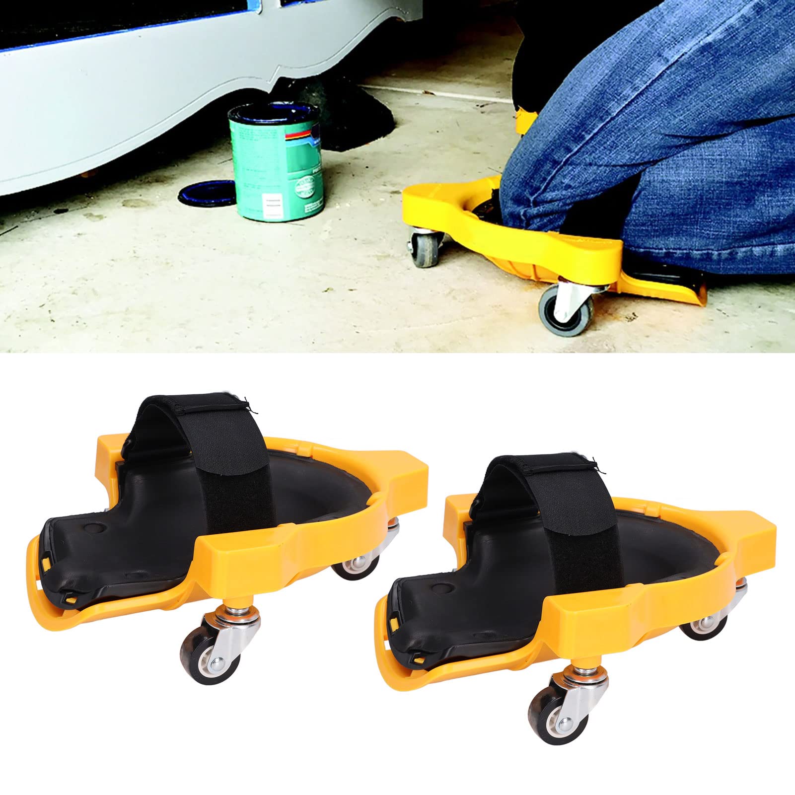 Marhynchus Rodilleras Rodantes Cojín Deslizante de Rodillas ABS con Forro Suave y Ruedas Universales Diseño Ergonómico para Instalación de Pisos y Herramientas de Decoración