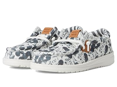 Hey Dude Kids Wally Mickey Mouse Print (Toddler) Boys Shoes Grey : 10 Toddler M, Canvas