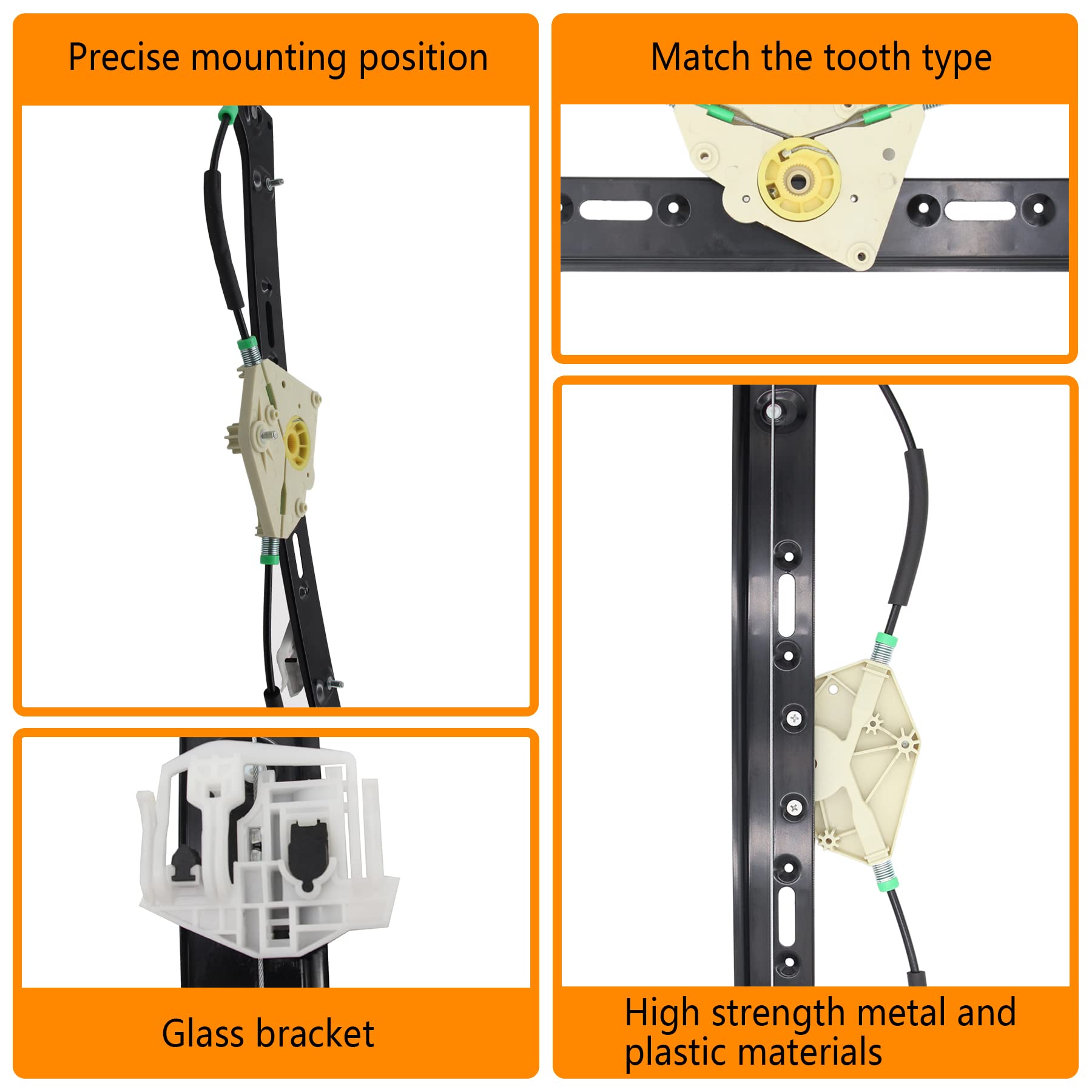 Amazon.com: HXHAUTO Rear Left Side Power Window Regulator Without  