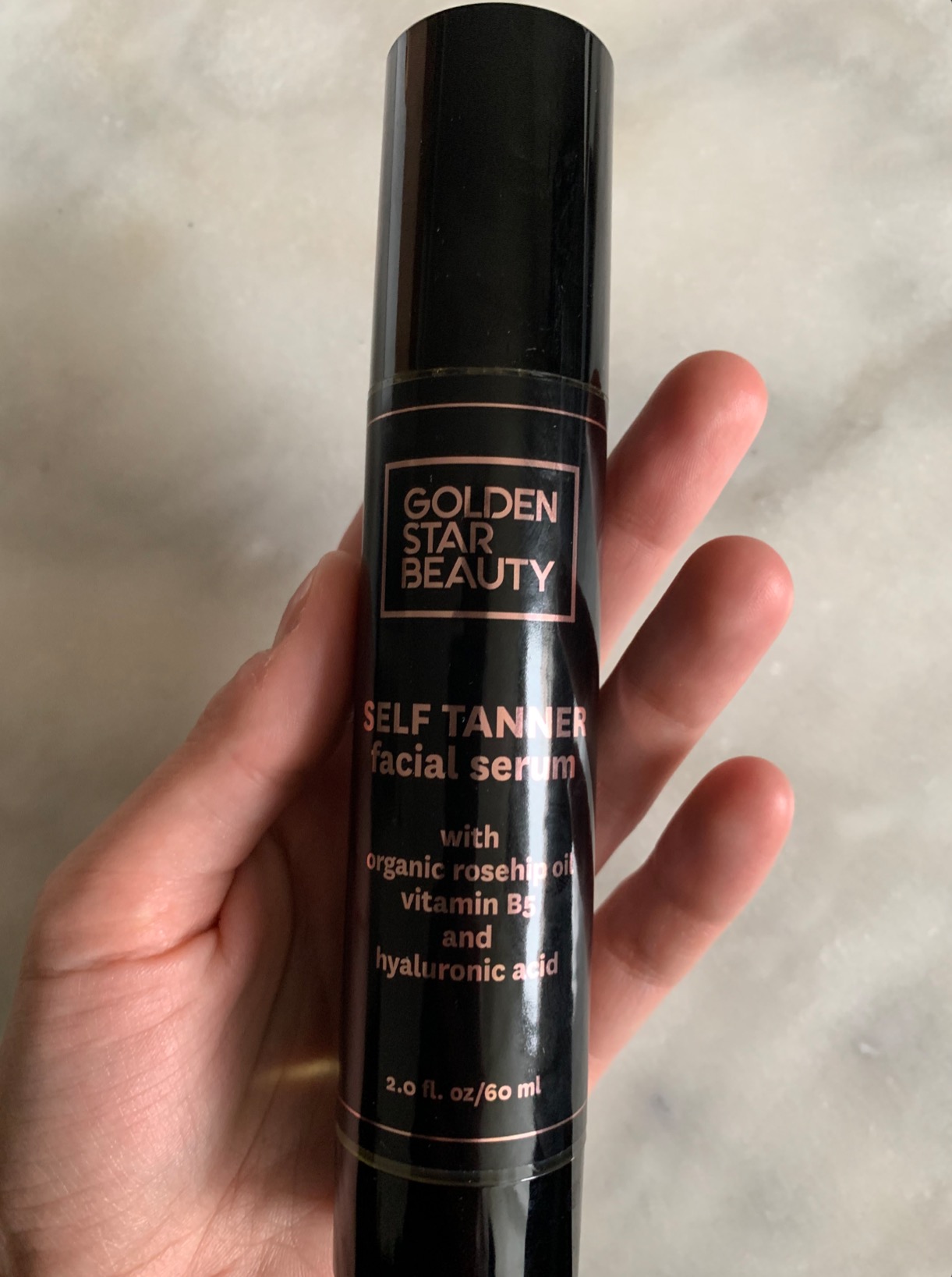 GOLDEN STAR BEAUTY Face Tanner – Self Tan Serum w/Hyaluronic Acid and Organic Oils, Self Tanners Best Sellers, Facial Sunless Tanner for Natural Sunkissed Glow, Fake Tan Moisturizer, 2.0 fl (Light to Medium)