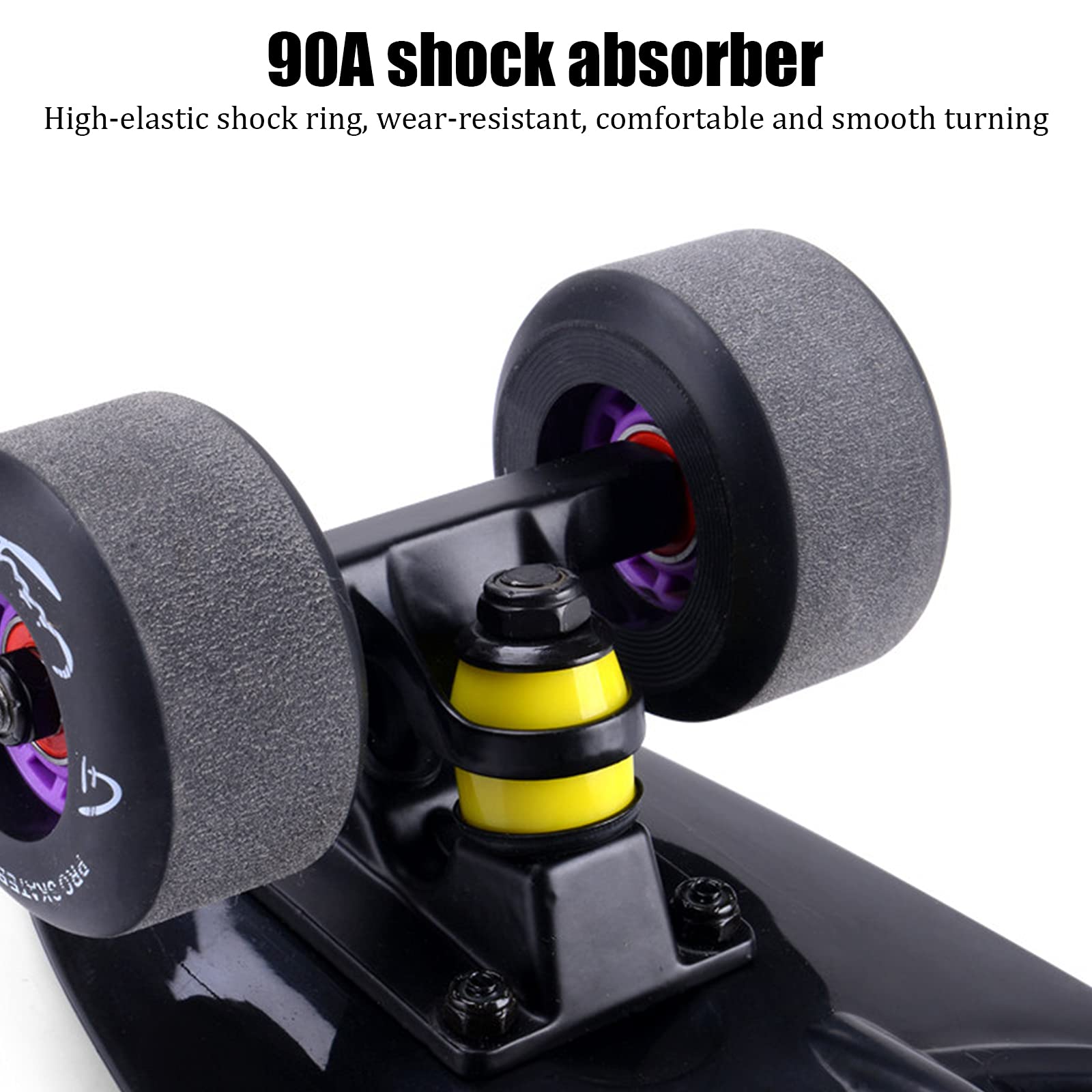 Mini Skateboard 22'' Complete Cruiser Planche à Roulette pour Enfants Adolescents Jeunes Adultes, Skateboard Débutants Entièrement Assemblé avec Équipement de Protection et Outils de Réglage
