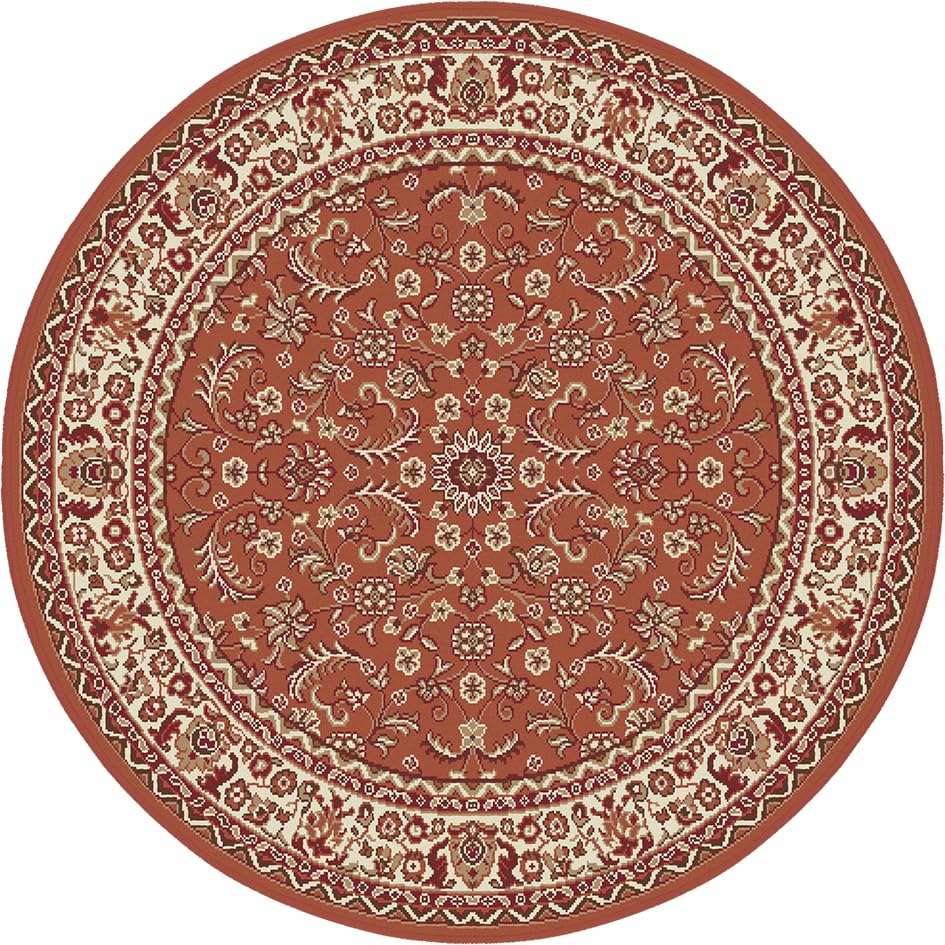 SrS Rugsยฎ Round Circle Large Small Living Room Mat Rug 13 Designs 3 Sizes (Classical Terracotta, 160cm Round Shape) โ image 1