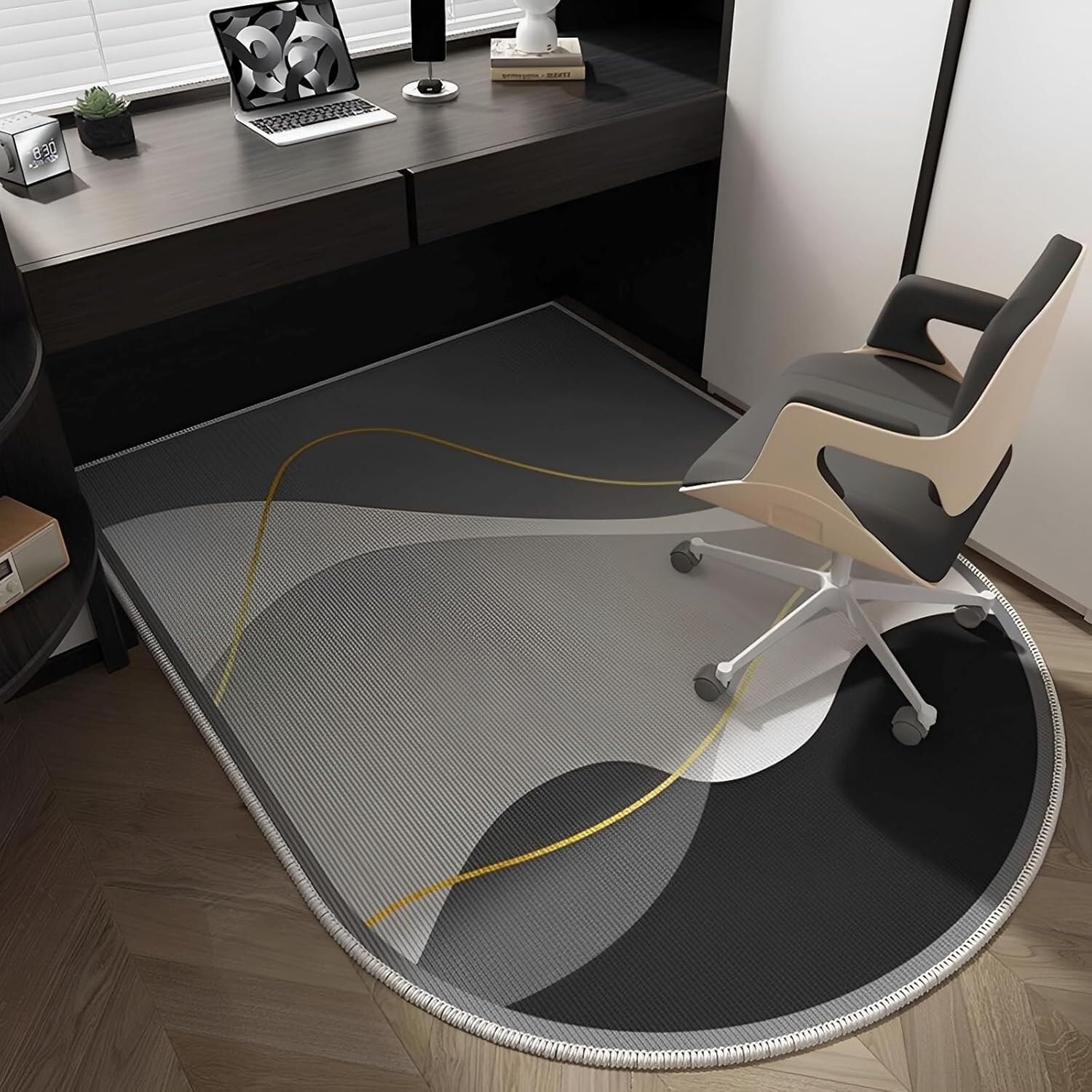 SSDDLZEQ Premium durable range Office Chair Mats Are Suitable For Use On Both Carpet And Hardwood Floors(Wave,80x120cm)