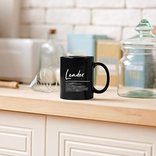 Miniatura 7 de Taza de cerámica minimalista con definición de "Boss Lady Feminism Definition", taza de café y té con leche para oficina en casa, regalos de