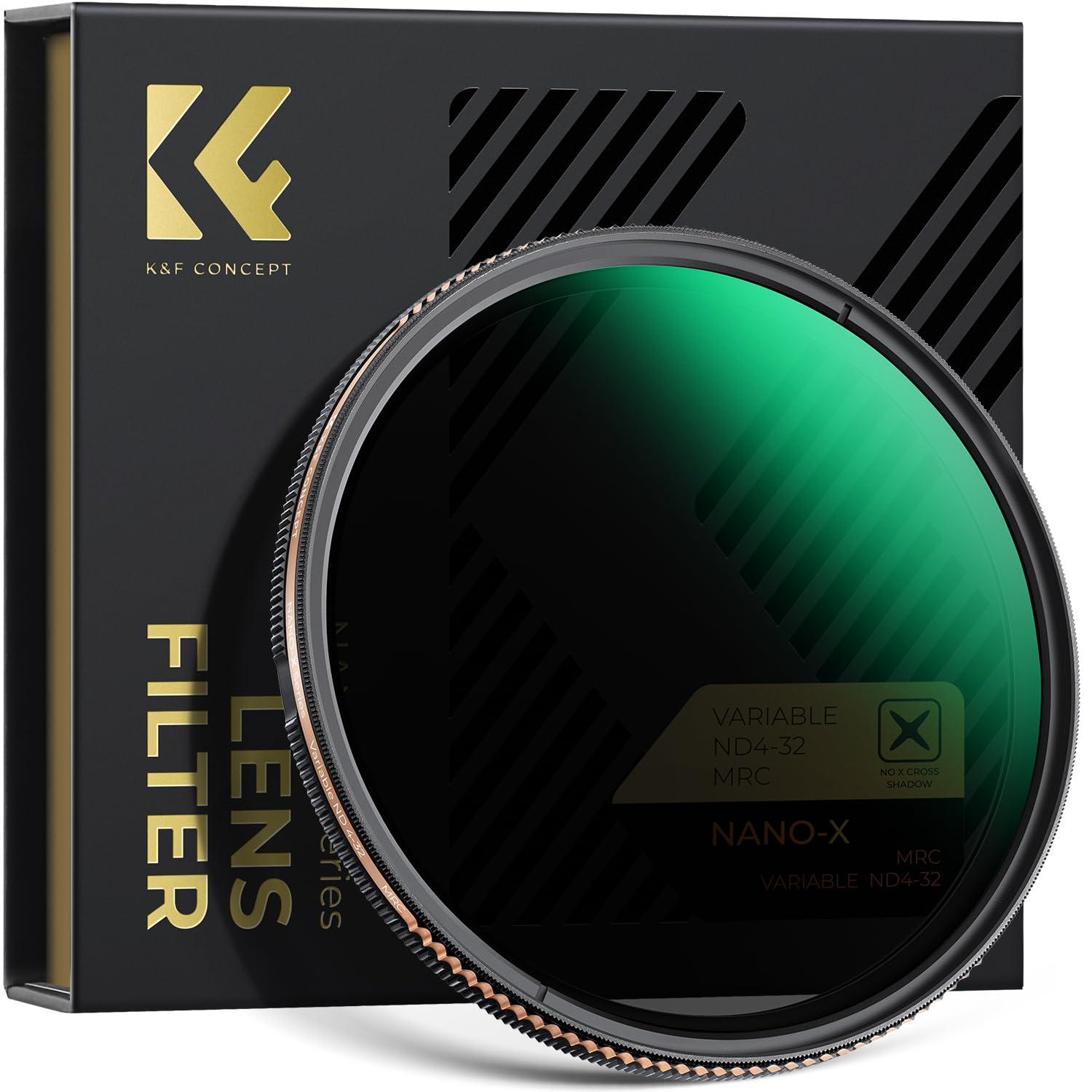 K&F CONCEPT Nano-X Serie ND Filter 67mm Variabler Graufilter ND4-32 (2-5 Blendenstufen)
