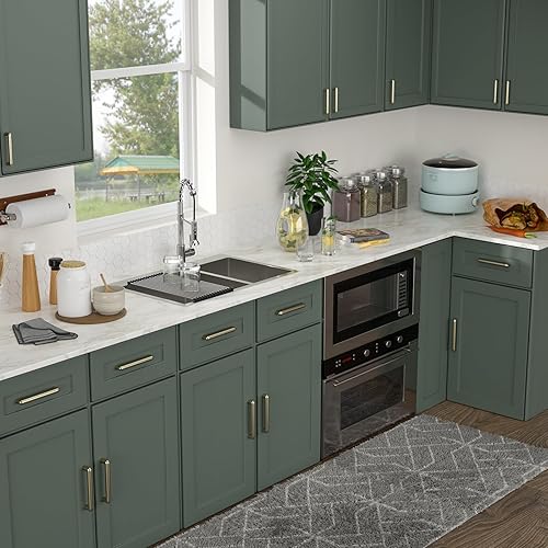 Miniatura 9 de Logmey - Fregadero de cocina doble con caída 33  Fregadero de cocina de acero inoxidable de 33 x 22 pulgadas, calibre 18, calibre 6040