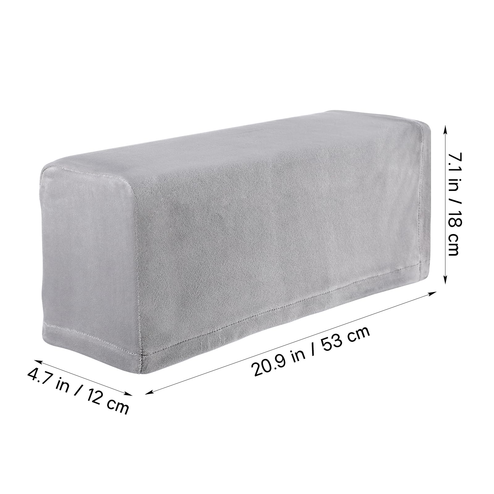 Homoyoyo Elastic Cover 2Pcs Stretch Armrest Covers Sofa Armrest Protector Chair Pillowcase Recliner Cushion for Recliner Armchair Couch Grey Sofa Armrest Cover(19.65x7.86x4.72inch) - Image 2