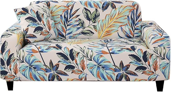 HOOBUY Printed Sofa Cover Stretch Couch Covers Patterned Loveseat Slipcovers for 2 Seater Cushion Couch Love Seat Set US-YLYZ, 2 Seater/Loveseat
