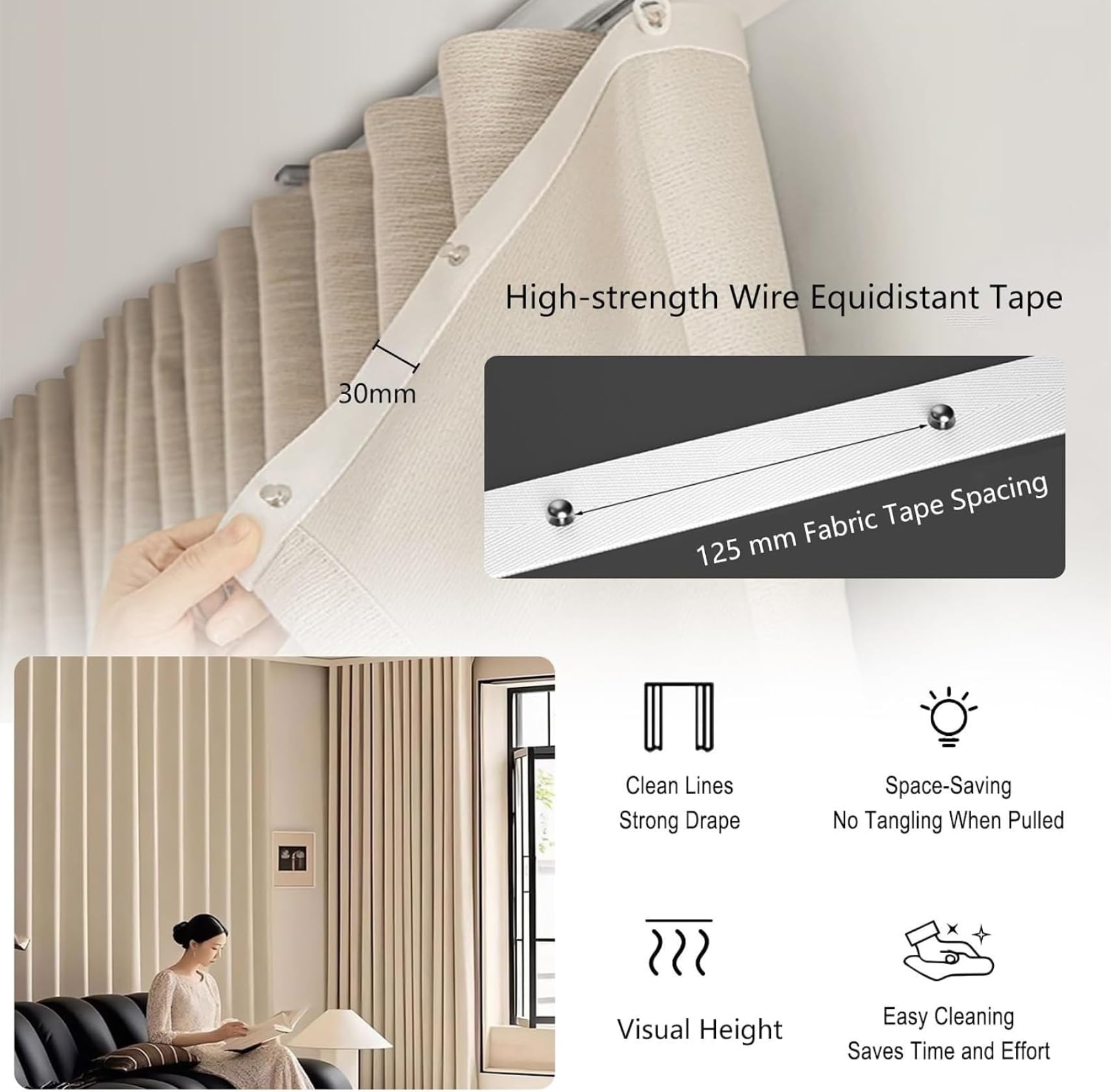 UltraThin Heavy Du Sliding ain s Silent Serpentine Track System per montaggio a soffitto e parete divisori perfetto per tende pieghettate e ains