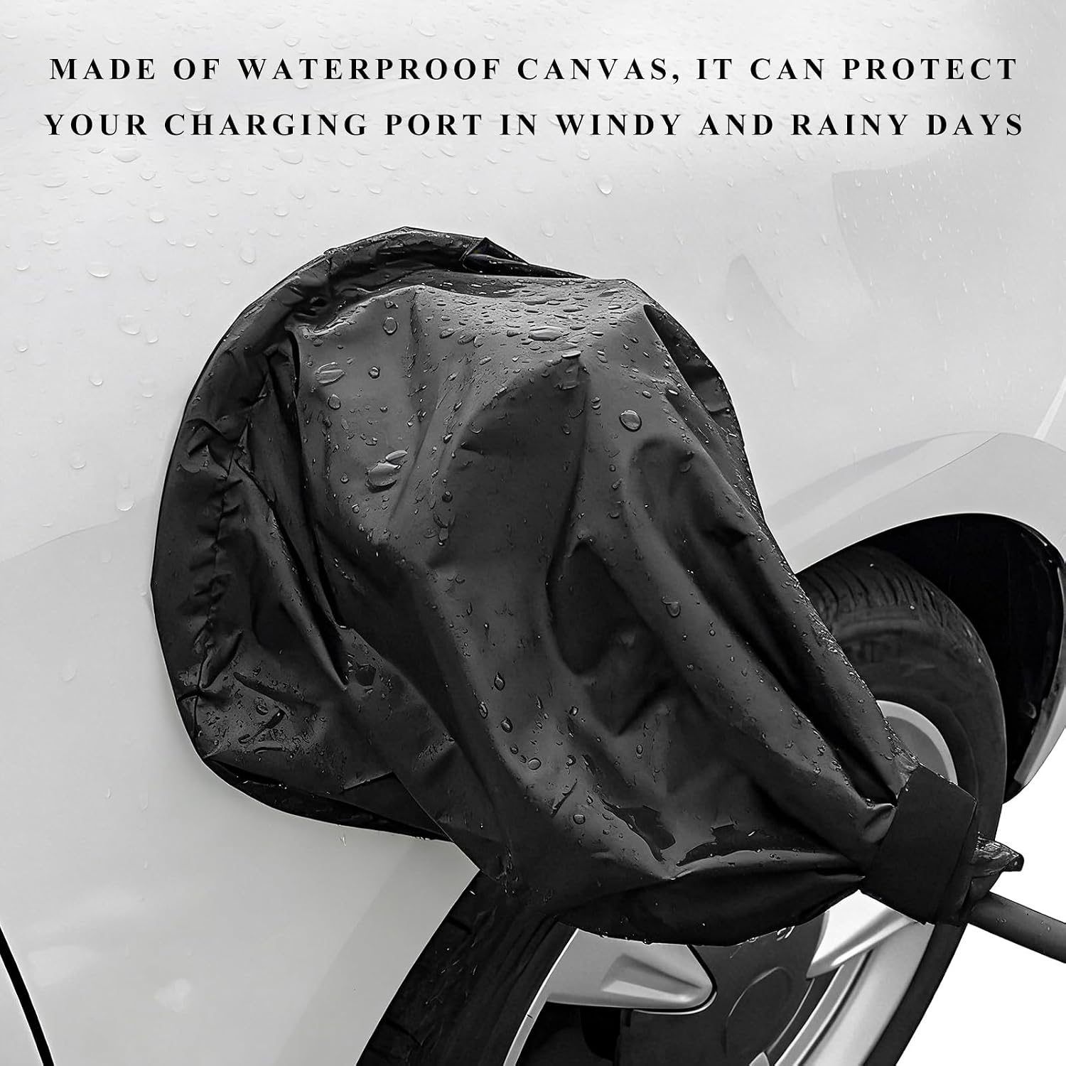 EV Charger Port Cover, Waterproof Charging Plug Protective Cover All-Weather Protection, Magnetic Double-Sided Charger Port Protector for Steel-Bodied Electric Vehicles