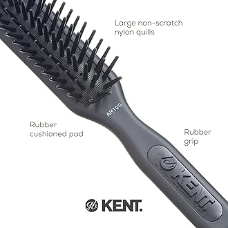 Kent (Fat Pin, Grey) - AH10G Airhedz Pro Narrow Pin Hair Brush (Fat Pin, Grey)