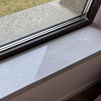 NEHCFO Acrylic Window Sill Protector Cover - Cuttable Composite Replacement Board, 36x4in Light Gray for Kitchen Bathroom Home Decor