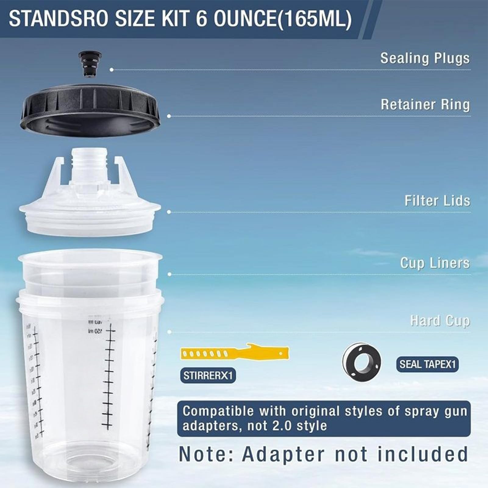 Tazas Mezcladoras Pintura Vasos De Mezcla De Pintura Con Medición De 180 ml | Envase Compacto Transparente Con Medición Para Arte Manualidades Renovación Reparación Muebles Coche