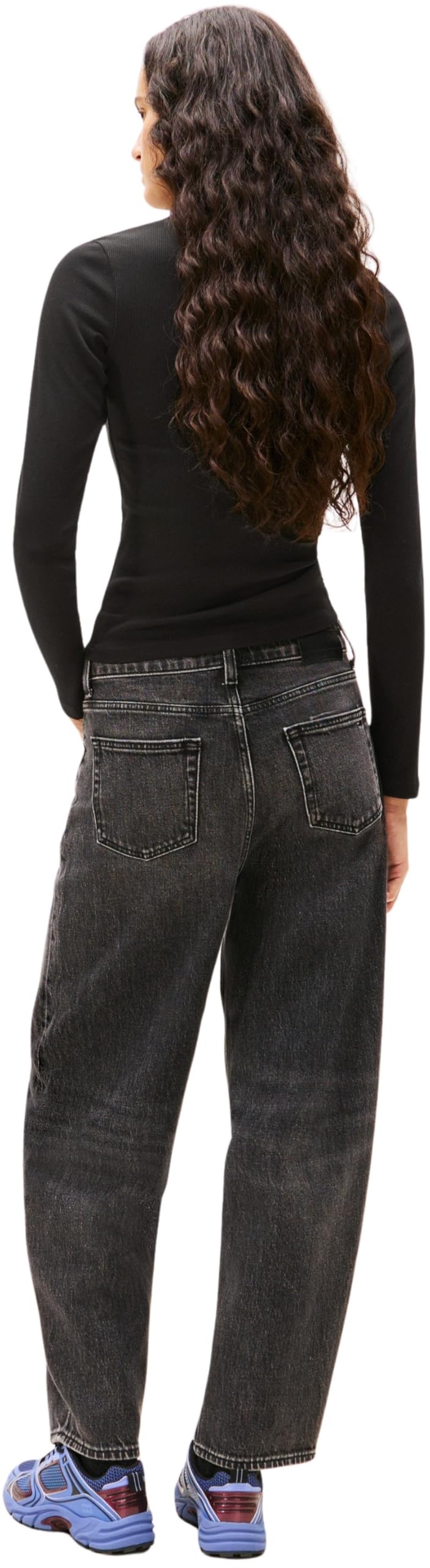 Tommy Jeans Donna Magliette Maniche Lunghe Confezione da 2 Slim Essential Rib Scollo Rotondo