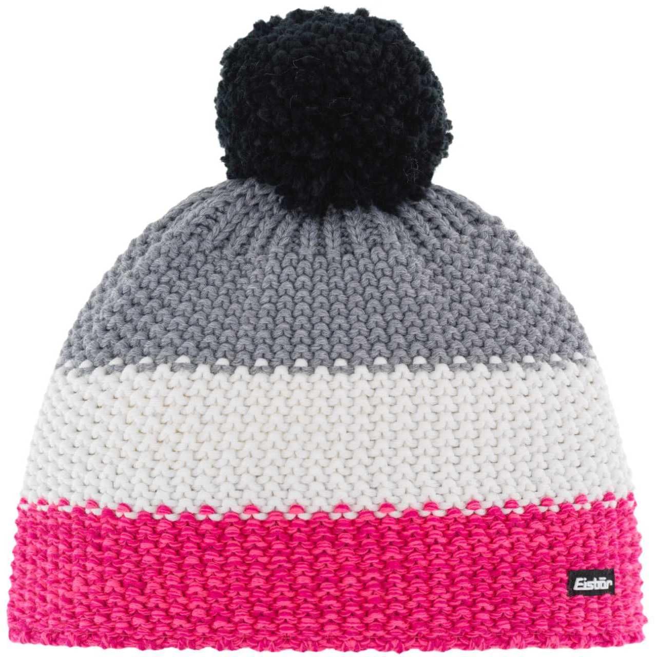 Eisbär Star Bonnet à pompon pour enfant Rose/blanc/gris, Rose/blanc/gris, Taille unique