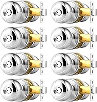 Vista 54 de Probrico Pomos de puerta negro mate, manijas de puerta con cerradura y perilla, pomos de interior sin llave para baño y dormitorio, paquete de 2