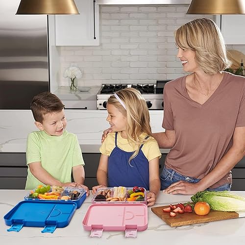 Miniatura 7 de JOYHILL Lonchera para niños, lonchera Bento a prueba de fugas con 4-6 compartimentos, contenedores de almuerzo sin BPA Bento Box para adultos y