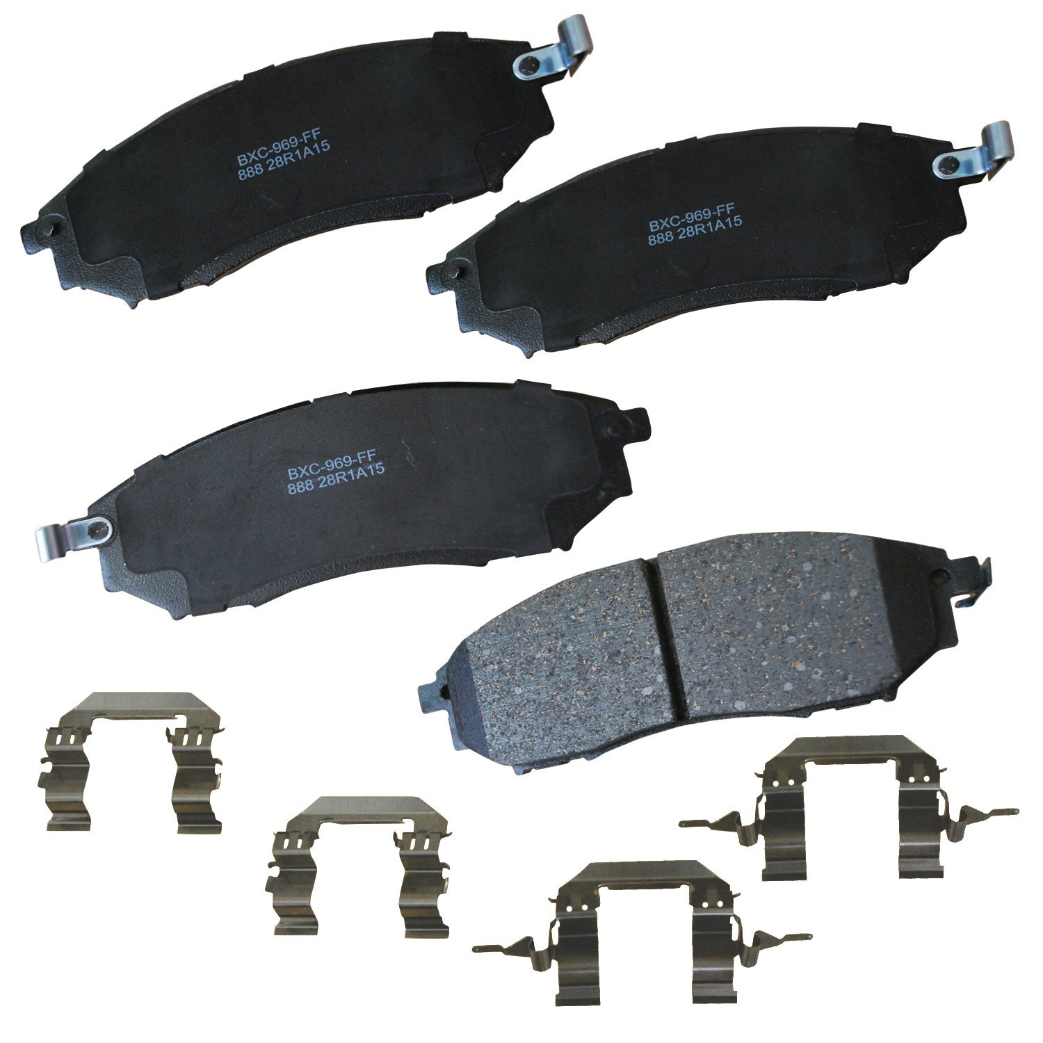 Bendix Premium SBC888 Ceramic Front Brake Pads for Select Models INFINITI EX35,EX37,FX35,FX37,FX45,G25,G35,G37,M35,M35h,M37,M45,M56,Q40,Q45,Q70,Nissan,Murano,Pathfinder,Renault Koleos,Safrane