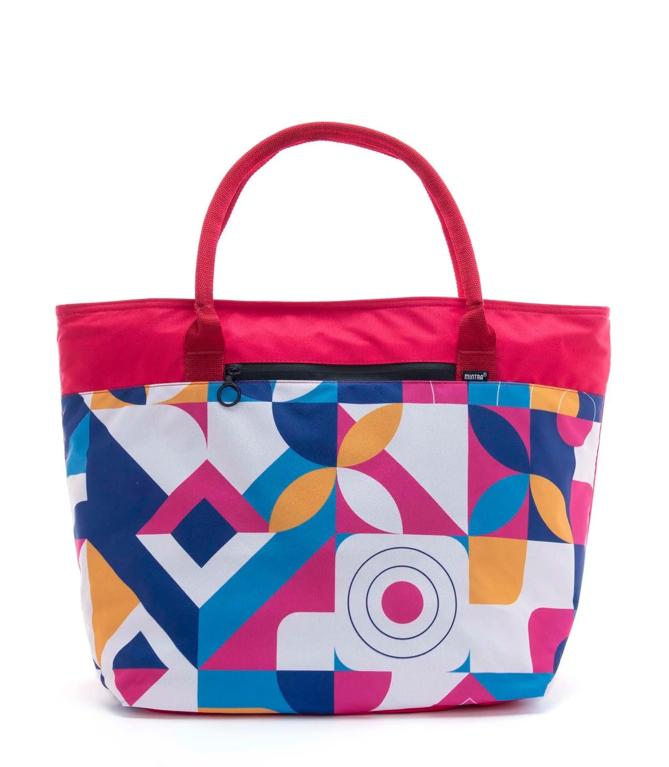 Mintra Tote Waterproof Cooling Bag, Large Capacity Bag, Picnic Cooler with Hand Holder, Portable & Easy Clean Tote (60 x 40 x 24 cm) (Geo Haze)
