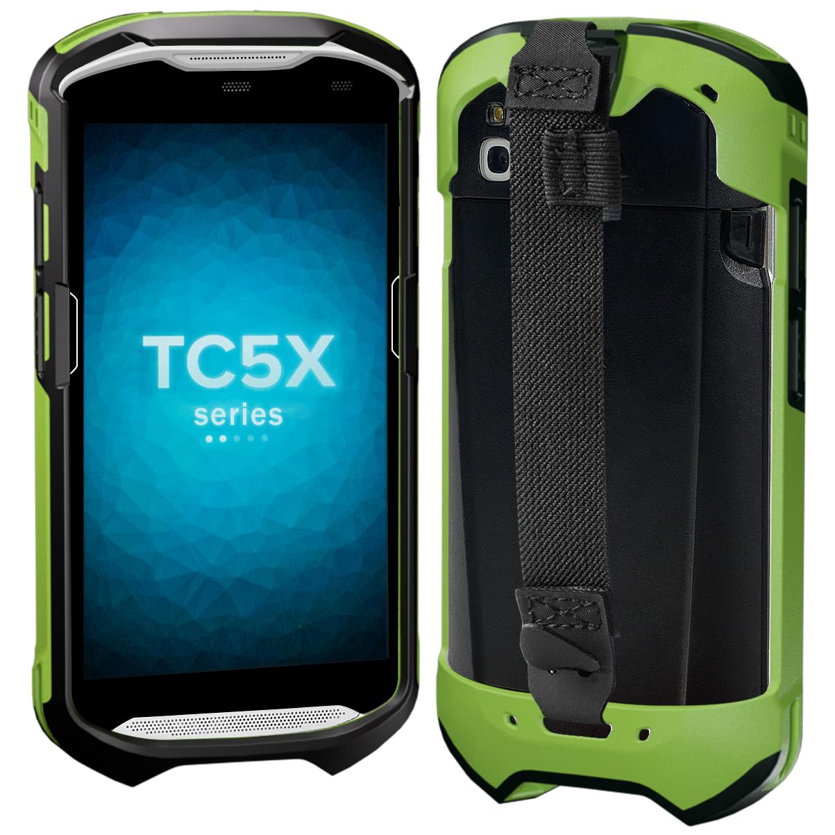 Case for Zebra TC51 TC52 TC52X TC56 TC57 TC57X TC510K TC520 TC520K – Rugged Protective Cover with Strap, Bumper, Boot-Style Holster, Handheld Barcode Scanner Accessory SG-TC51-EXO1-01 (Green)