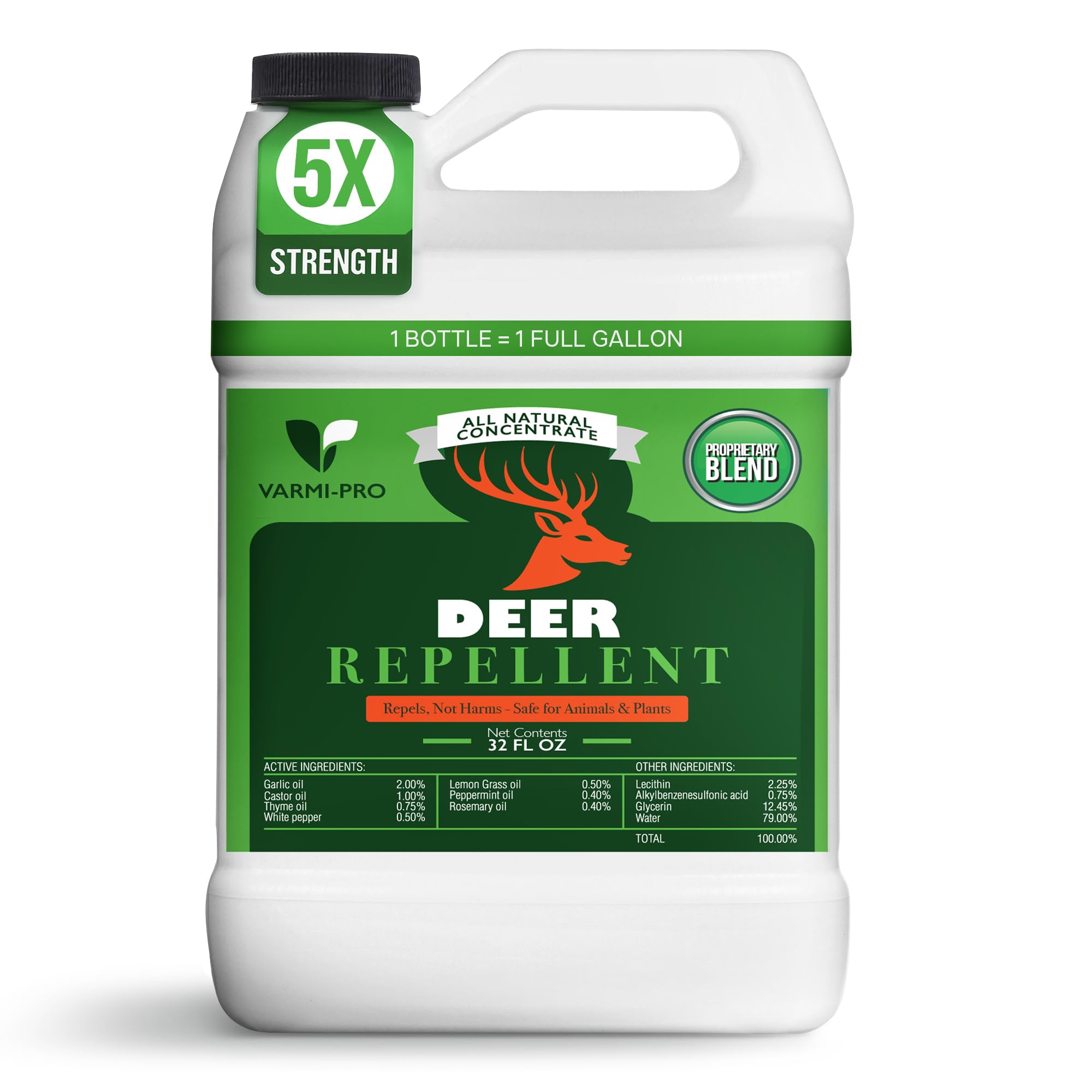 deer repellent spray, natural deer deterrent concentrate for lawns 32 fl oz