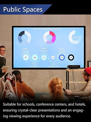 Miniatura 7 de Migo Pantalla de proyector de 120 pulgadas, 2.0 de alta ganancia 169 8K 4K Ultra HD 3D Pantalla de proyector de marco fijo para cine en interiores,