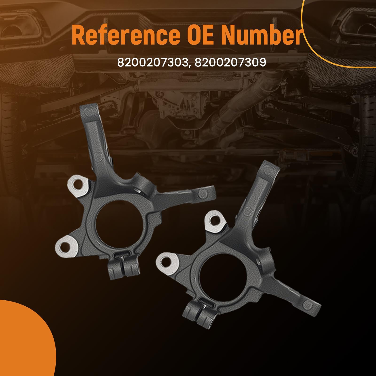 maXpeedingrods 2 x zawieszenie osi przedniej osi zwrotnicy lewej prawej do Renault Clio I/II Twingo 8200207303 8200207309 52 mm