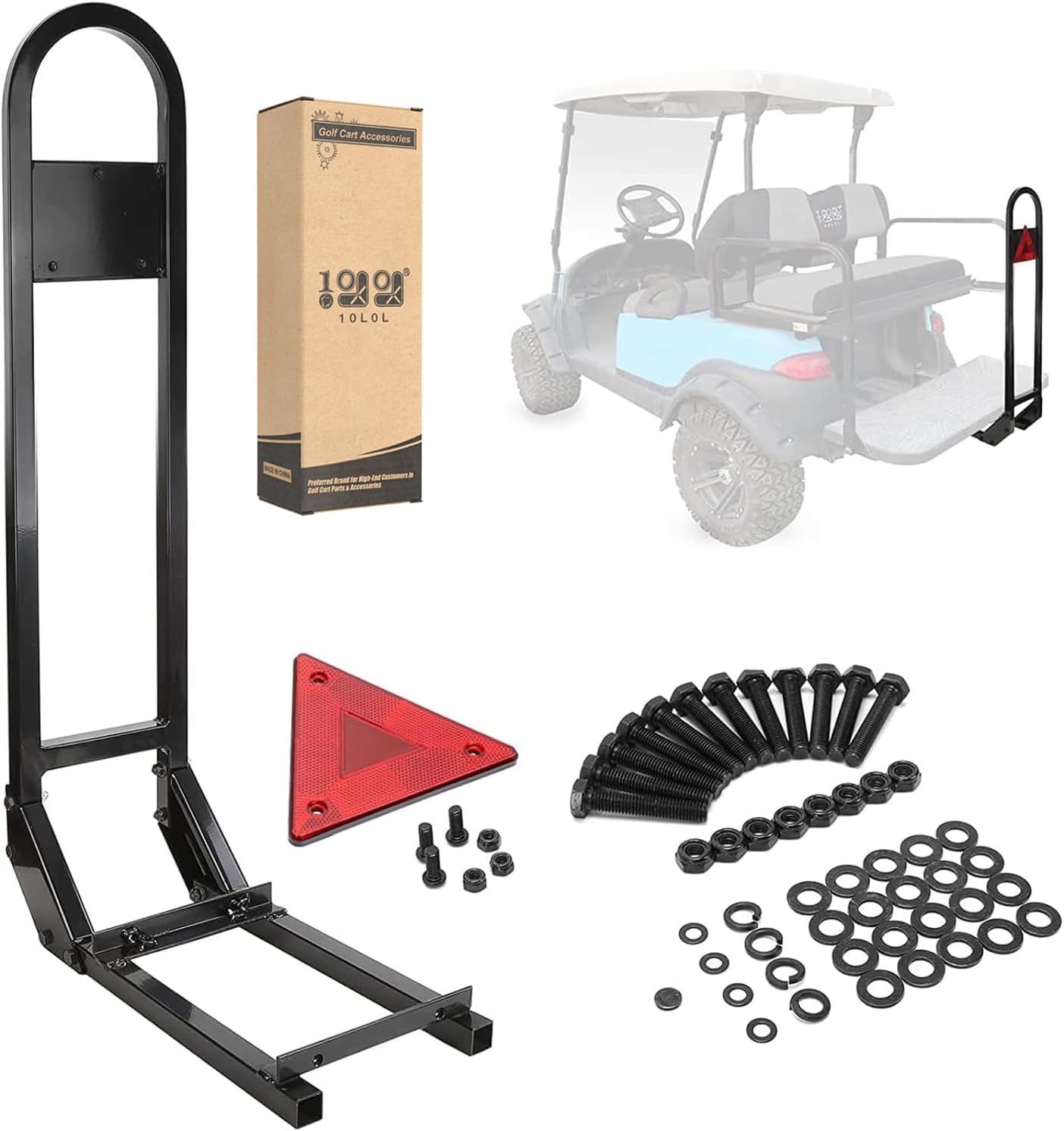 10L0L Universal Golf Cart Rear Safety Grab Bar Compatible with for Yamaha Club Car EZGO Golf Cart