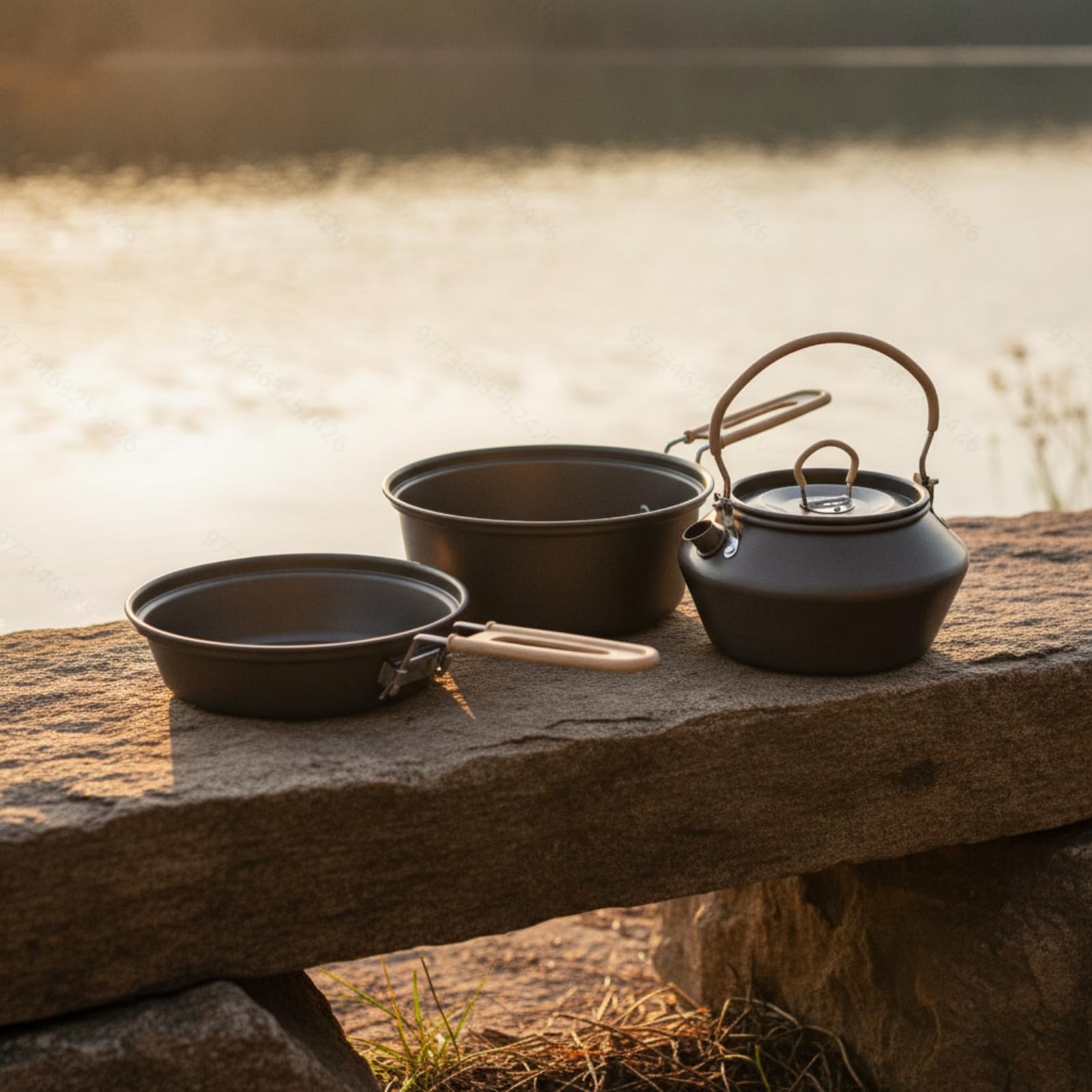 3 Pièces Cocotte Camping Pliable