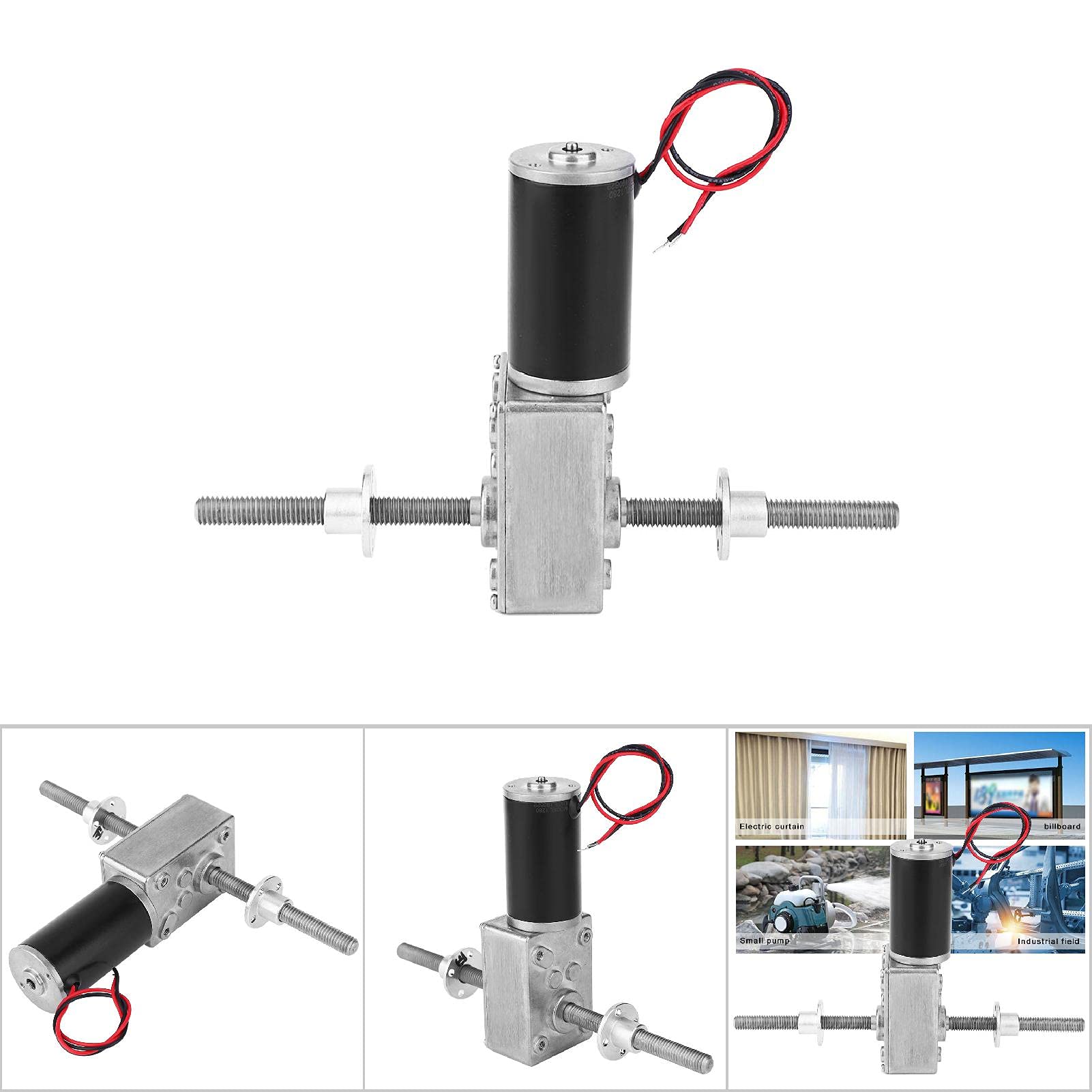 Geschwindigkeitsreduzierungsmotor Doppel rechthäsert koaxialer M8 -Welle 2480 Getriebemotor mit Flansch 24 V (Speed ​​reduction ratio 5000)