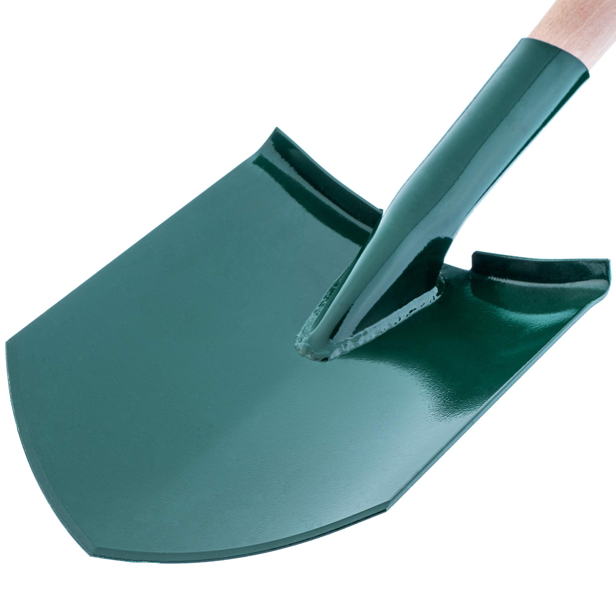 KADAX - Pala de jardinero para cavar, pala de jardín, pala con mango de madera, pala para tumbarse para jardín, duros, suelos pedregosos, pala de jardín de metal