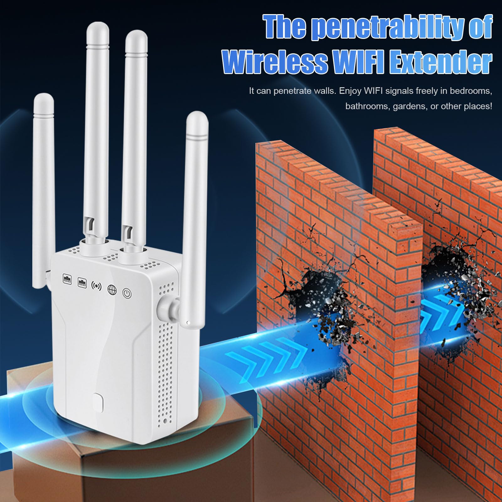 WiFi Repeater 300Mbps 2.4GHz – Amplificatore Di Segnale Con Modalità AP/RP E Pulsante WPS Per Tutti I Router