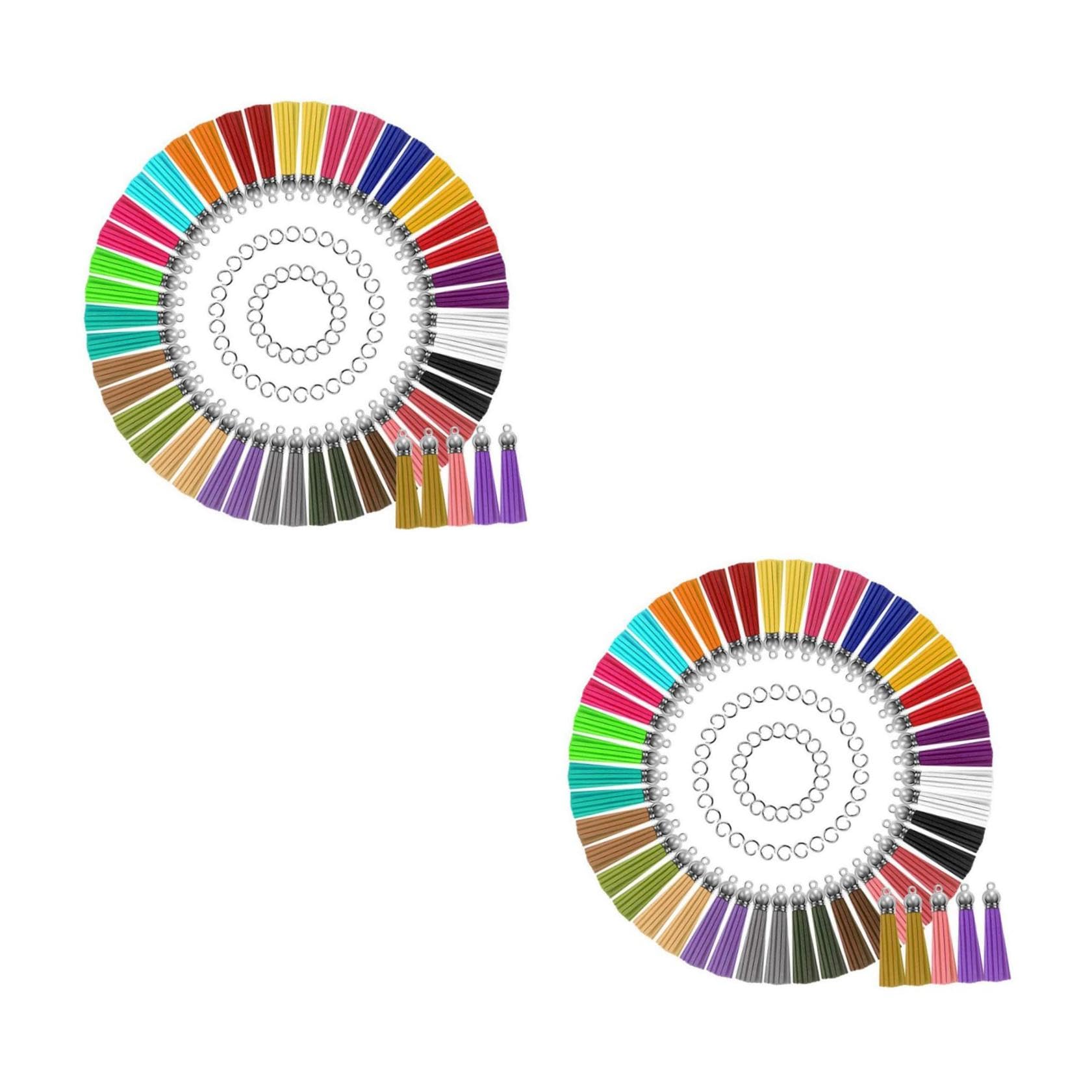 Pendentifs colorés en cuir NUOBESTY pour création de bijoux de sac et customisation de clés