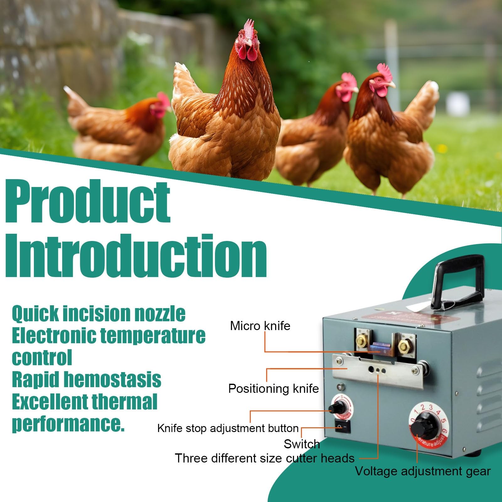 Equipo De Despicado De Aves, Máquina Automática De Corte De Pico 220v, Cortador Eléctrico Con Regulación De Temperatura Y Alta Eficiencia