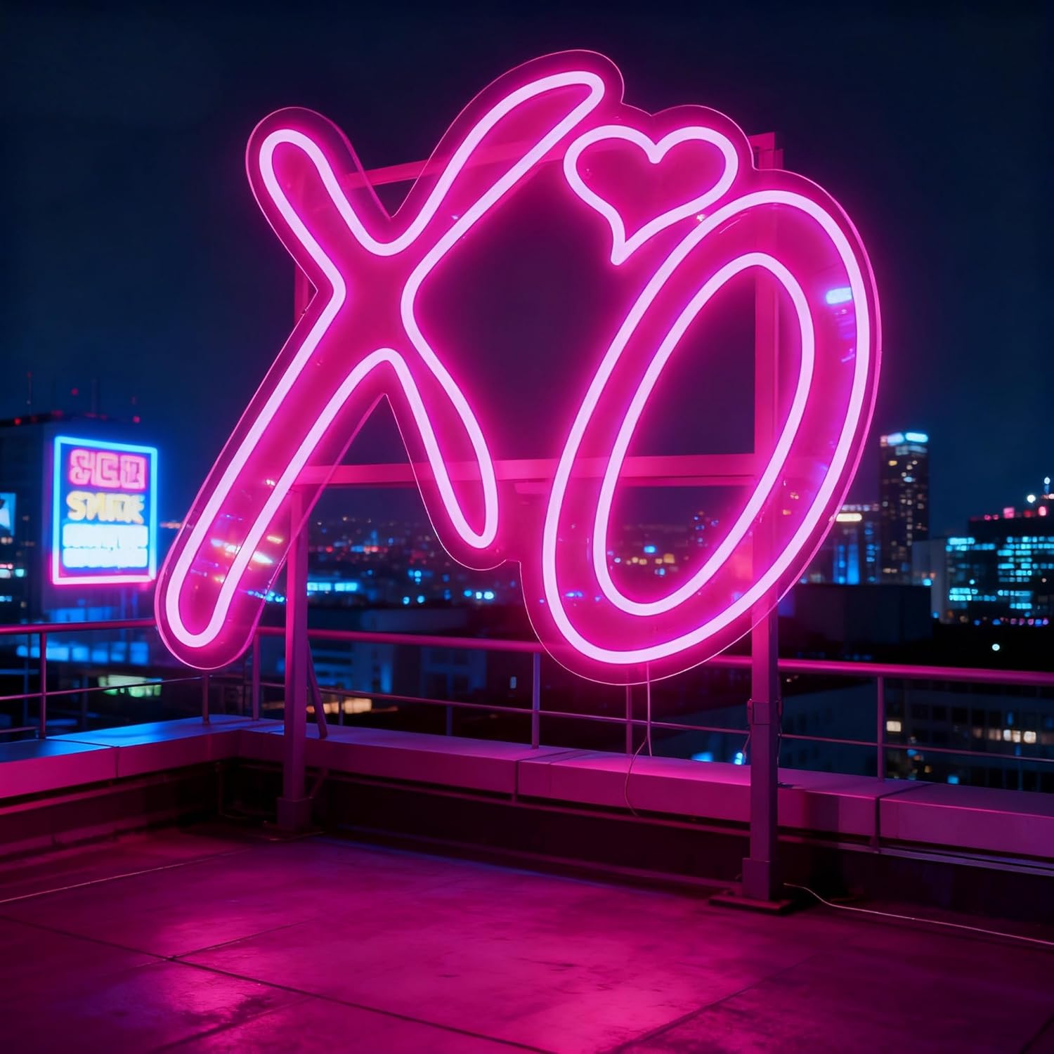XO Neon Sign, Custom Room Neon Decor, XO Heart Led Light Signs Wall Art, Happy Valentine's Day Neon Sign Wedding Signs Bedroom Lights,Personalized Gifts