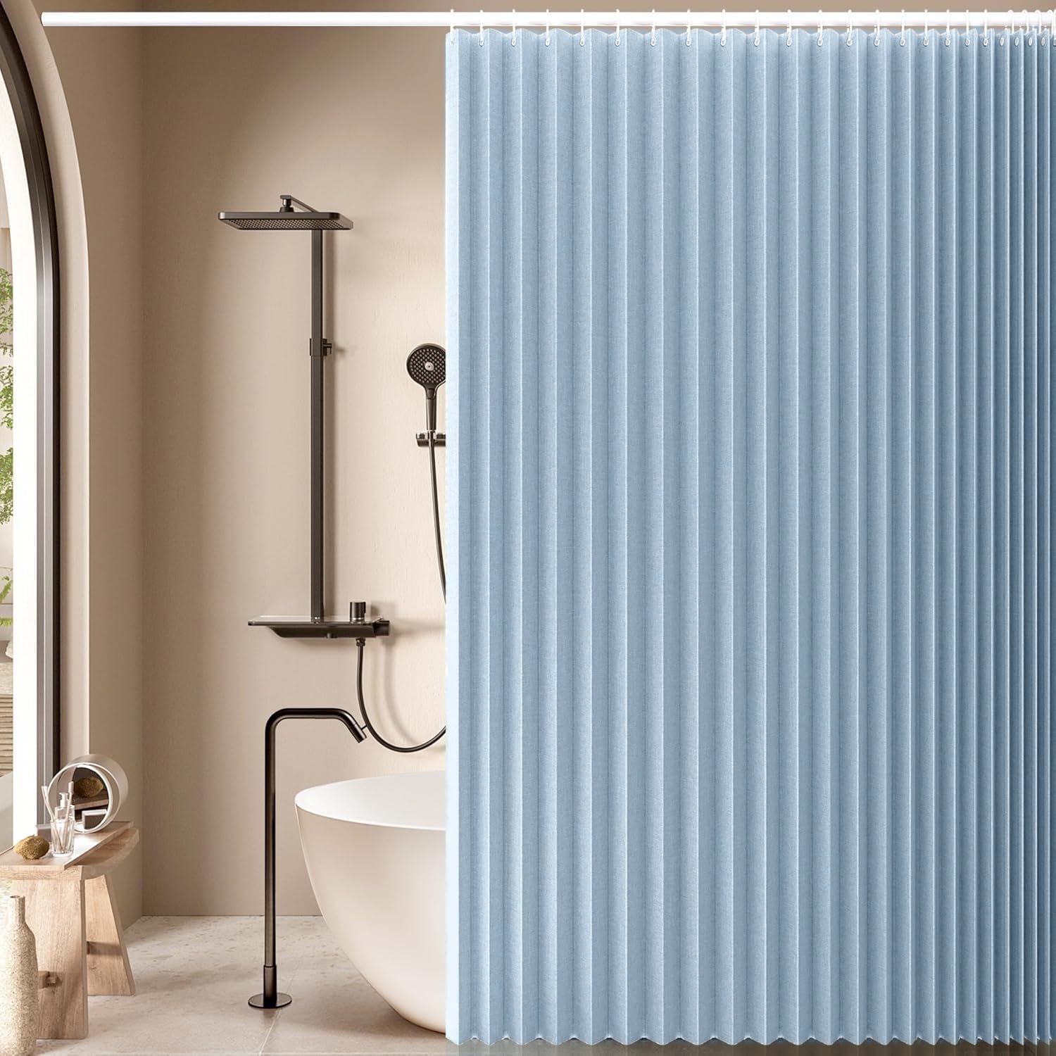 Paravent de douche magnétique pliable et étanche pour maison et hôtel 70 x 180 cm, résistant aux éclaboussures, design économiseur d'espace, facile à installer