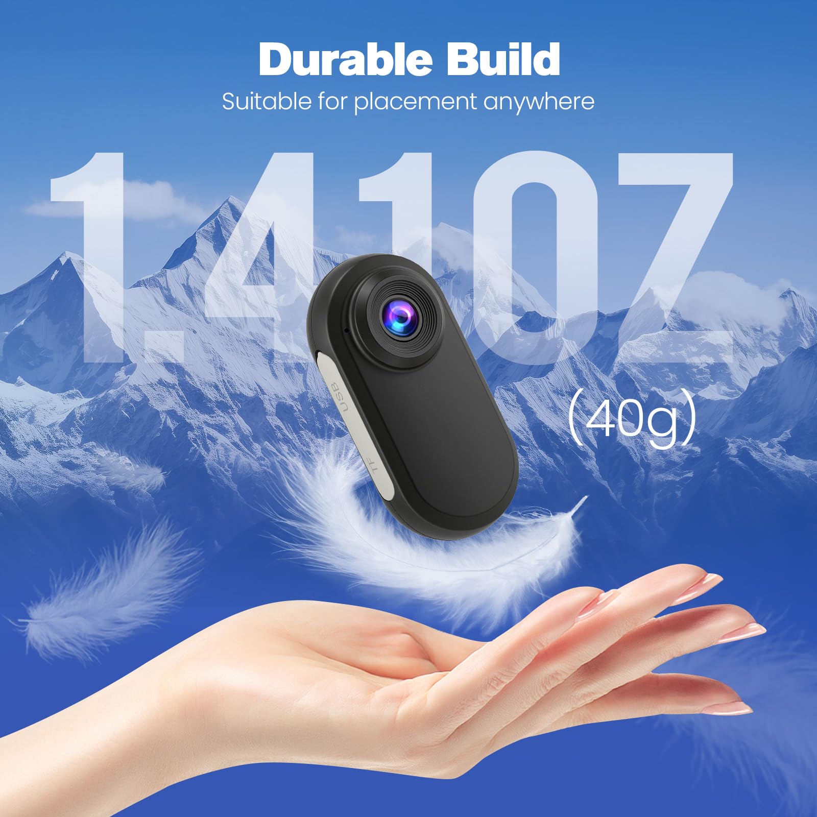 1080P Mini Körperkamera mit Akku-Case & 128GB, Helmkamera Motorrad POV Kamera für Fahrrad, Ski, Outdoor Abenteuer & Geschenk für Damen und Herren(Schwarz)