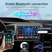 Vista 3 de Leadfan Radio estéreo de doble DIN de 7 pulgadas, pantalla táctil con cámara de respaldo, multimedia, soporte de audio para automóvil, enlace