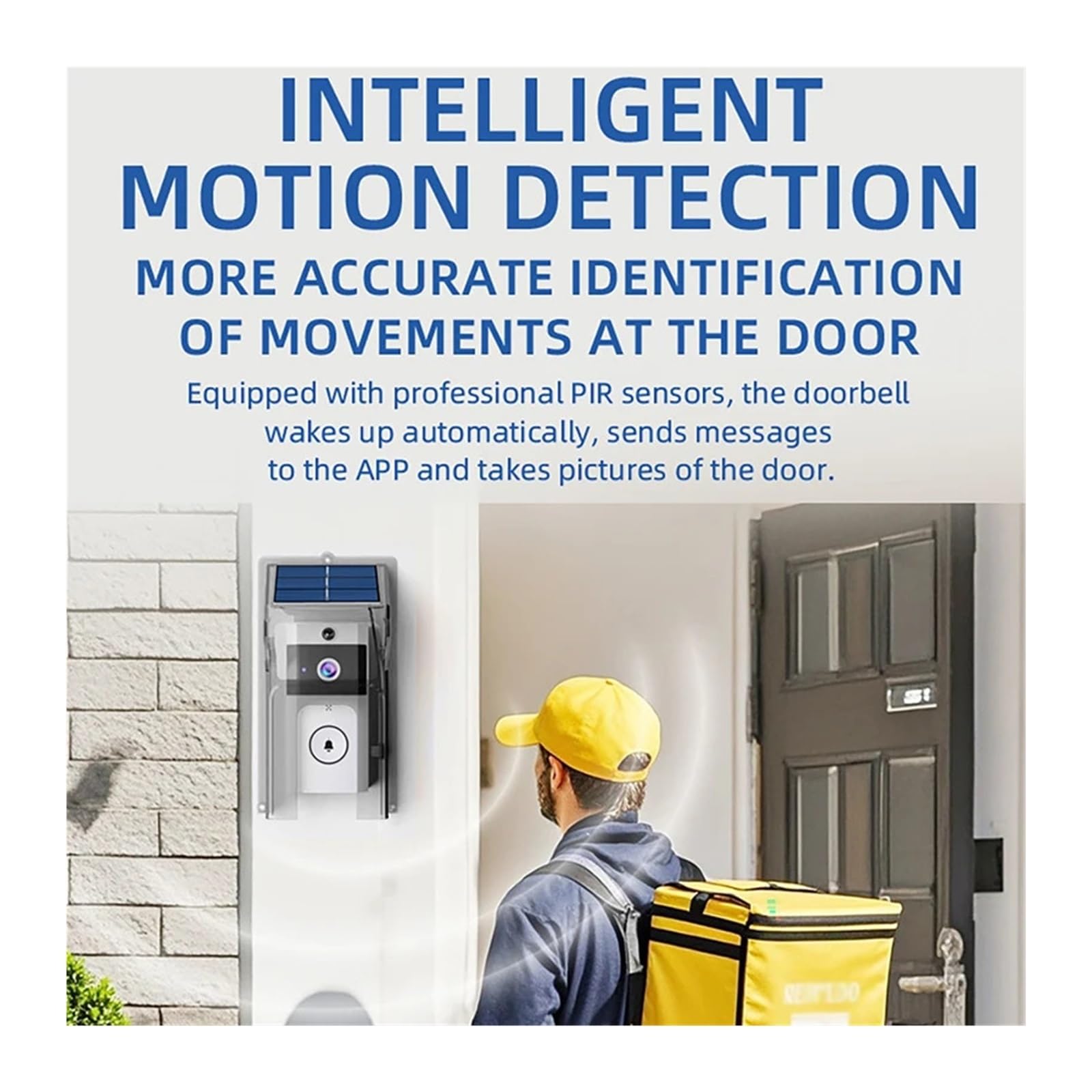 Campanello Senza Fili Esterno Impermeabile con Telecamera di Copertura(Doorbell with Cover)