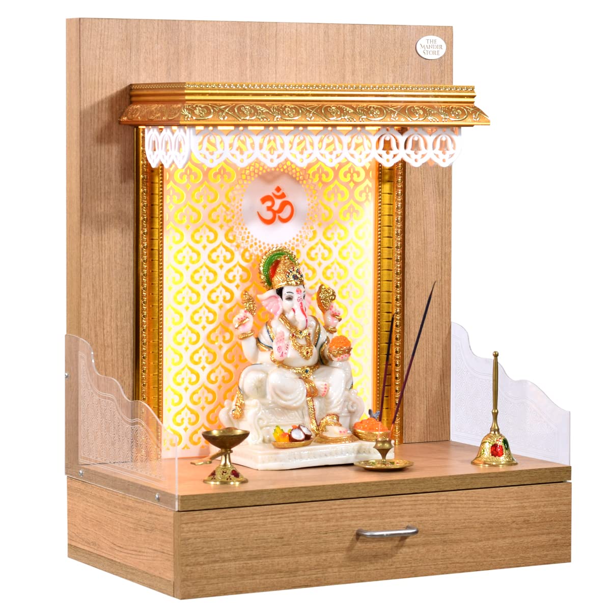 Buy The Mandir Store® Wooden Pooja Mandir/Wooden Home Temple/Large
