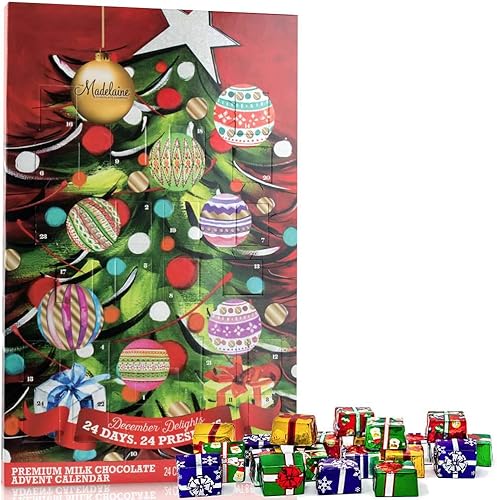Miniatura 4 de Madelaine Chocolate 2023 A Holly Jolly Christmas Countdown Advent Calendar Filled With 24 Assorted Milk Chocolate Holiday Treats - 3 Pack of