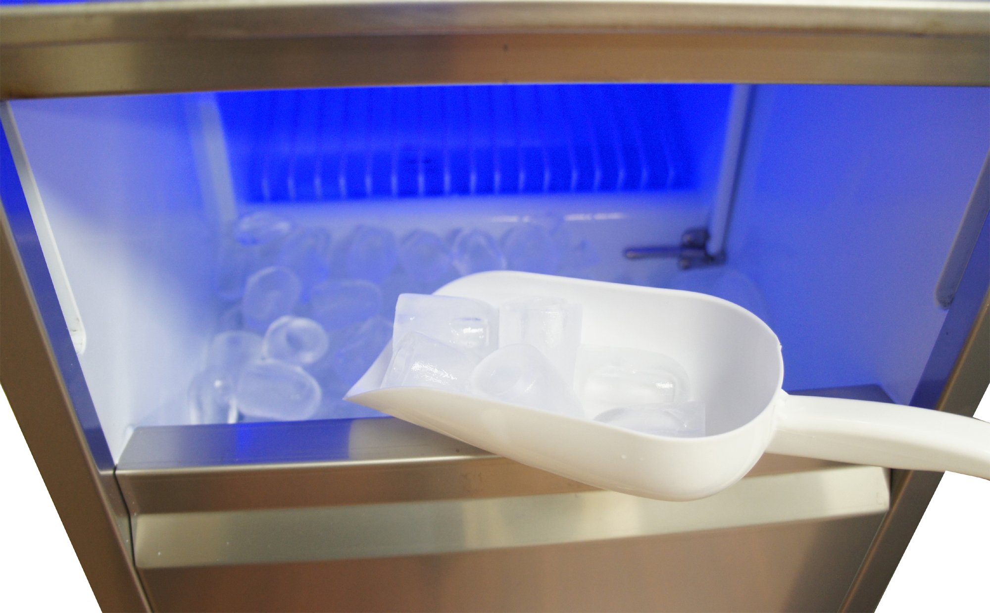 SPT Im-1109c 110 Lbs Automatic Stainless Steel Ice Maker, Silver on Fridge.com - View 3