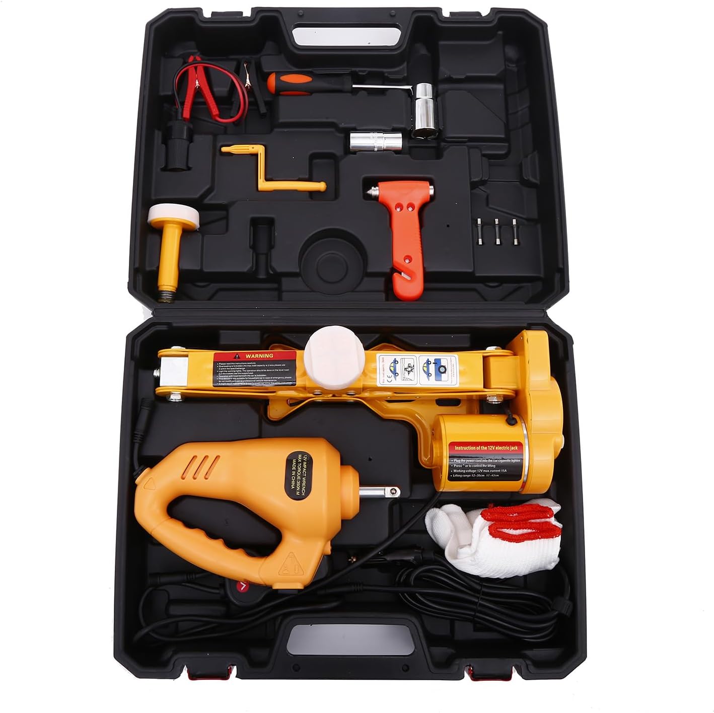 Ancalos Car maintenance and lifting electric tools Spot 12v electric jack Car mounted scissor type car jack - (Color: A)